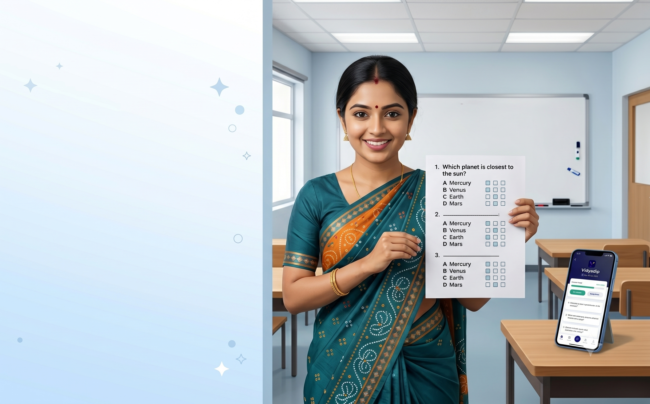 Vidyadip - MCQ generator for teachers create multiple choice question papers